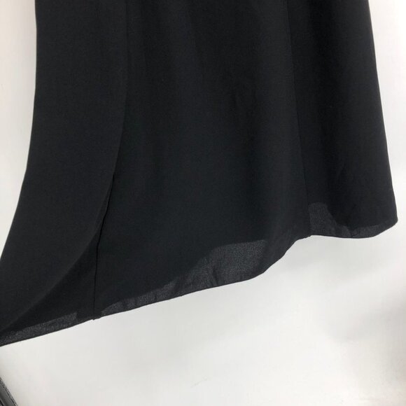 Aritzia Wilfred Black Aubagne Midi Dress Adjustable Wrap w/optional cutout 10 - Picture 9 of 16